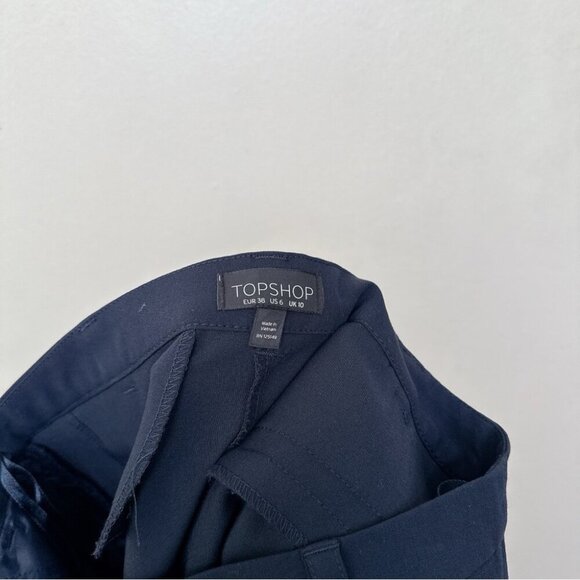 Topshop Womens 6 Navy Slim Fit Ankle Trouser - Picture 9 of 15